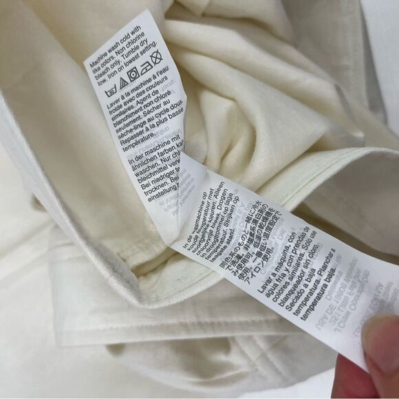 J. Crew Button linen midi skirt in White Plus Size 24 - Picture 7 of 8